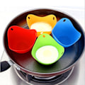 Miniatyrbild 4 av 5: Set med 4 äggkokare i silikon, mikrovågsugnsäggkokare, BPA-fri, non-stick äggkokare för köksredskap, ångkokare, mikrovågsugnar, Mult