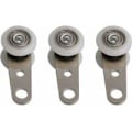 Pikkukuva 3 / 5: 10 rullan sarja patio-oviin tai liukuoviin - metallia ja muovia - 4,5 x 1,9 cm