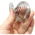 Miniatyrbilde 5 av 5: 4 stk rustfritt stål fjærtråd brett eggkopper holder serveringskopp eggbrett for egg (sølv)
