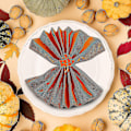 Miniatyrbilde 3 av 5: 6 stk. oransje lønneblad serviettringer høst Thanksgiving serviettringholder spenne blad serviettring høst gårdsstil metall strass serviettringer