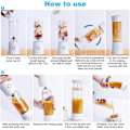 Miniatyrbild 4 av 5: Bärbar mixer, reseblender smoothie maker 480ml USB uppladdningsbar juicer mixer 100w Mini personlig fruktmixer med 6 rostfria stålblad