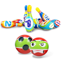 Miniatyrbilde 4 av 4: Barnspill med 10 og 2 baller inni, mesh