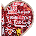 Miniatyrbilde 4 av 5: 5 stk DIY Love Heart Paljetter Patch Strykejern på Patch for Klær Veske Sko Caps
