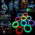 Miniatyrbild 3 av 5: Bil LED-inredning Strip Light 3m Neon String Lights Glowing Ambient
