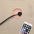 Miniatyrbillede 4 af 5: 2 stk. Metal Kabel Gennemføring til Skrivebord Kabel Opbevaring Udløb Gennemføring, Luxurio