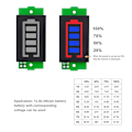 Miniatyrbild 2 av 4: 4 Stycken Batterikapacitetsindikator Modul 3-34V Batteriladdningsindikator Modul 5mA Kompatibel med 1S 2S 3S 4S 5S 6S 7S 8S