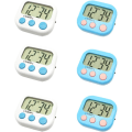 Miniatyrbillede 1 af 5: 6 stk. digitalt ur til lærere, små timere til børn, magnetisk bagside, stort LCD-display, høj alarm, minut, sekund, optælling, nedtælling med tænd/sluk, til klasseværelse, lektier, træning