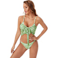 Miniatyrbillede 3 af 5: Kvinde Wrap Trekant Bikini Badetøj med Mesh Strand Skørt 3 Stykke Swimsui