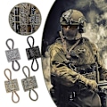 Miniatyrbild 4 av 5: Taktisk utrustningshållare klämma bandhållare elastiskt bindningsband spänne för västar ryggsäckar väskor (16 st)