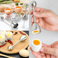 Miniatyrbilde 3 av 4: Eggeskallskiller i rustfritt stål, eggeskallskiller i rustfritt stål, eggeskallskutter for kokte egg, eggeåpner, kjøkkenredskap for eggeåpning