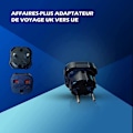 Miniatyrbild 4 av 5: Business-Plus reseadapter engelsk stickpropp till Frankrike 2-pack - Ty