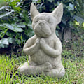 Miniatyrbillede 3 af 5: Udendørs Fransk Bulldog Have Statue Meditation Resin Håndværk Hund Mindesmærker D
