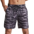 Miniatyrbild 2 av 5: Avslappnade shorts med kamouflagemönster, snabbtorkande badbyxor med dragsko, sommarbadkläder, strandkläder, badkläder för män XXL
