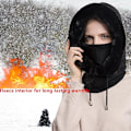 Miniatyrbilde 4 av 5: Vinterstrikket Balaclava-lue for kvinner med fleksibel nakkevarmer Balaclava-hette for sykling, ski, fotturer, fjellcamping
