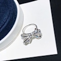 Pikkukuva 5 / 5: Sormukset Sterling Silver Color Bow Bow Bow Bow Zircon Ring Naiset Fa