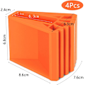Miniatyrbillede 2 af 5: Stigebenstilbehør - 4 stk. Skridsikker, Tykk - Universal Stigeskammelpude, Stigeskammelfod - Stigepude, Stigefod (Orange, Plastik)