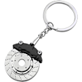 Miniatyrbilde 1 av 4: Bilbremseskive nøkkelring, metall auto bremseskive nøkkelring, nøkkelring for bil