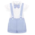 Miniatyrbilde 1 av 5: Baby Boy Formal Suit Gentleman Bow Tie Jumpsuit Shorts Wedding Tuxedo Costu