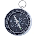 Miniatyrbillede 4 af 5: Kompas med hvid urskive, 44mm bærbar aluminium lommekompas, højpræcision overlevelseskompas til udendørs kameraer, sportsnavigation (2-pak)