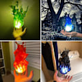 Pikkukuva 4 / 4: Kelluva tulipallo rekvisiitta kummitustalo valoisa tulipallo yhteensopiva Cosplay punainen
