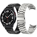 Miniatyrbillede 4 af 5: Metal Watch Band 22mm - Sort Quick Release Udskiftningsurrem til Mænd og Kvinder - Rustfrit Stållænke til Smartwatch
