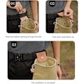 Miniatyrbillede 3 af 4: 2 PAK Foldbar Forager Bushcraft Taske Protabel Værktøjsbælte Taske Lærred Sammenklappelig Udendørs Camping Forager