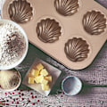 Miniatyrbillede 5 af 5: 6 Huls Madeleine Form i Kulstofstål, Non-Stick Bageform til Køkken Bryllup Fødselsdagsfest