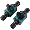 Miniatyrbillede 1 af 5: 2 stk. 16 mm hurtigkobling til haveslange med 2-vejs stopventil GetRich
