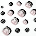 Miniatyrbild 5 av 5: Falska tånaglar Stick on Nails för kvinnor för nagelkonstdekorationer 24 st