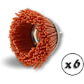 Pikkukuva 4 / 5: Pyörivä metalliharja 75 mm | 6 kpl | Varressa 6 mm | 80-karvainen jyrsitty nailonharja