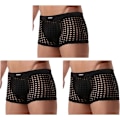 Pikkukuva 1 / 5: Seksikäs alusvaatteet miehille Hengittävä Mesh Boxer Briefs Trunks 3kpl xl