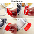 Miniatyrbilde 4 av 4: Par Silicone Varmebestandige Grytekluter Sklisikre Grep Varmeisolerte Grytehåndtak Holder Ovn Komfyr Hjelper Håndtak Varmebeskyttelse for Panner Wok