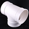 Pikkukuva 1 / 5: 75mm 3-tie(90) pyöreä jaettu kanavaliitin Xddryer Vent Teewhite Abs-muovi