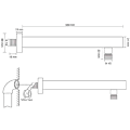 Miniatyrbilde 2 av 5: Dusjarm, Veggmontert Dusjarm 40 cm Rustfritt Stål Rund Dusjforlengelse for Regndusjhode, Polert Kromfinish