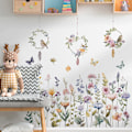 Miniatyrbild 4 av 5: Väggdekaler för vuxna sovrum, blommiga väggdekaler, blommiga väggdekaler, väggmålning, väggdekaler för sovrum, boho väggdekaler, blommiga, flickor, vardagsrum