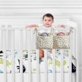 Miniatyrbilde 4 av 4: 1 stk Hængende opbevaringspose 2 i 1 Sengarrangør til børneværelse Sengarrangører Hængende opbevaringspose Baby seng Sengearrangør（39*20cm）