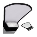 Miniatyrbild 1 av 5: Diffuserad blixtreflektor - Böjd studsreflekterkit med elastiskt band
