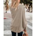 Miniatyrbilde 3 av 5: Kvinners Kimono Flaggermus Strikke Løs Overdimensjonert Wrap Cardigan Genser khaki M