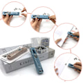 Miniatyrbillede 2 af 5: Bærbar musling clips dispenser håndholdt papirklipser 2 clips pushere + 100 ekstra clips