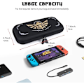 Miniatyrbilde 5 av 5: Etui kompatibelt med Nintendo Switch, tilbehør til Switch OLED&Switch, bærbar reiseetui med oppbevaring for spillkort og tommelgrepdeksler - Zelda