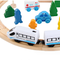 Miniatyrbilde 3 av 3: Tretøyleker, togsett 26 deler