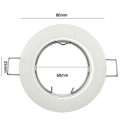 Miniatyrbild 4 av 5: 4x Downlight Tak inkl. GU10 lamphållare - Monteringshål ø60mm, ø80x24mm