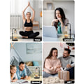 Miniatyrbillede 5 af 5: Stearinlysvarmer Lampe med Timer, Justerbar Højde Stearinlysvarmer, Dæmpbar, Hjemmeindretning, Voksvarmer Lampe til Glaslys med 2 Pærer, Sort