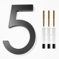 Miniatyrbilde 1 av 4: Husnummer 5, moderne bolignummer for innfelt montering, svart, 11