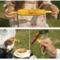 Miniatyrbilde 3 av 5: Maisholdere i rustfritt stål, grillspyd med oppbevaringsboks for utendørs grillmatlaging, 20 stk.