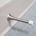 Miniatyrbilde 3 av 3: 2 stk. Fjær-dørstopp 78mm Veggmontert Dørstopp Metall Fjær Dørstopper for Vegg og Dørbeskyttelse (Sølv)
