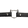 Miniatyrbillede 4 af 5: Choker O-ring CAT Kat Kitty Øre Sort PU Læder Kawaii Anime Sort
