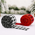 Miniatyrbilde 2 av 5: 3 ruller Buffalo Plaid Burlap Wired Ribbon Weave Ribbon Tredekorasjon Utendørs