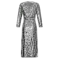 Miniatyrbillede 3 af 5: Dame Sequin Jakke Åben Front Blazer Casual Langærmet Frakke-XXL
