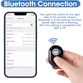Miniatyrbilde 4 av 5: Pieces Trådløs Bluetooth Selfie Fjernkontroll, Trådløs Fjernkontroll for Smarttelefoner, Egnet for Lukkerutløser Kompatibel med iOS og Android